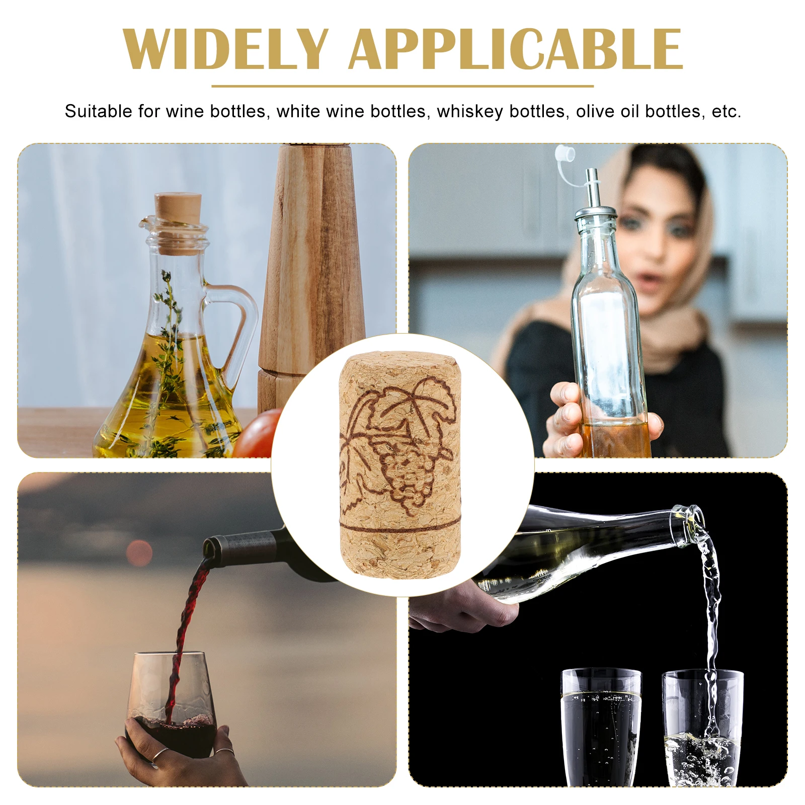 

25pcs Synthetic Corks Airtight Bottle Stoppers Reusable Glass Bottle Plugs Decor Accessories Kitchen Bar Supplies