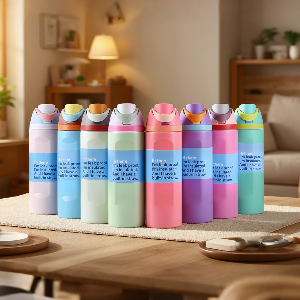 

Insulated Stainless Steel Water Bottle with Straw, BPA-Free Sports Water Bottle, Great for Travel,32Oz