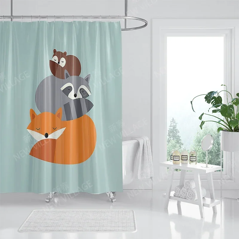 Waterproof fabric shower curtains Bathroom curtain accessories Bath curtain for shower 180x200cm 240*200 anime boho decoration image 4