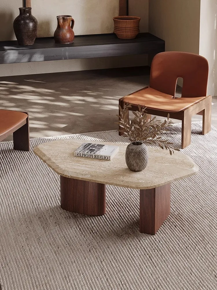 الشمال الحد الأدنى الأثاث كهف حجر طاولة جانبية البساطة غرفة المعيشة الديكور الفن طاولة القهوة غير النظامية على شكل طاولة شاي #3