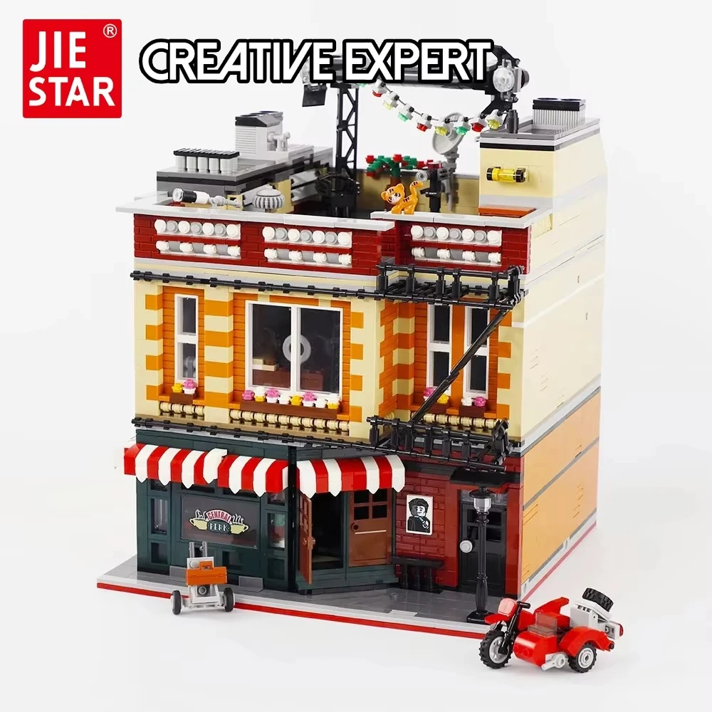 

4335 шт. Central Perk Friended MOC Street View Модульная модель дома Строительные блоки Creative Expert Downtown Diner