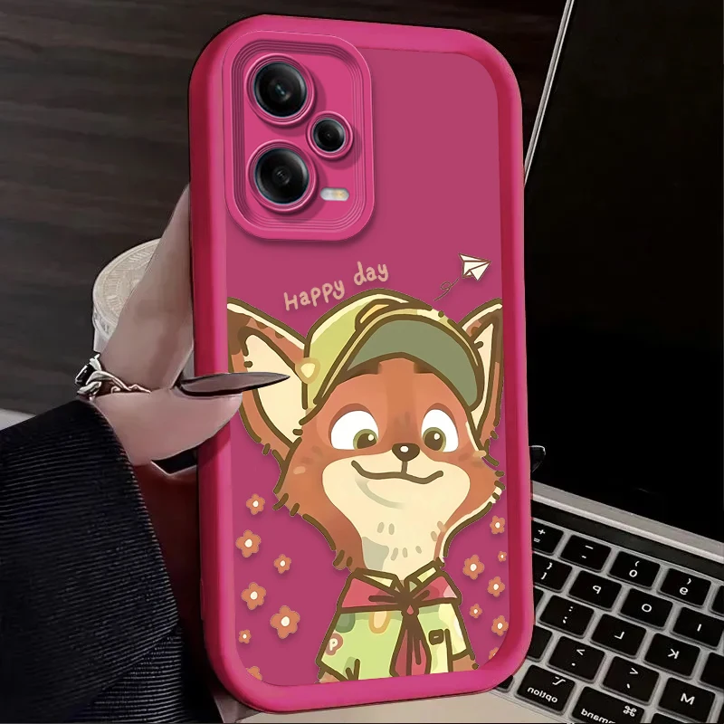 حافظة ديزني زوتوبيا اللطيفة نيك جودي لهاتف Xiaomi Redmi Note 13 14 14S 12 11 Pro Plus 5G 12S 11S 10s 10 9 Redmi 14C 13C 12C 12 4G