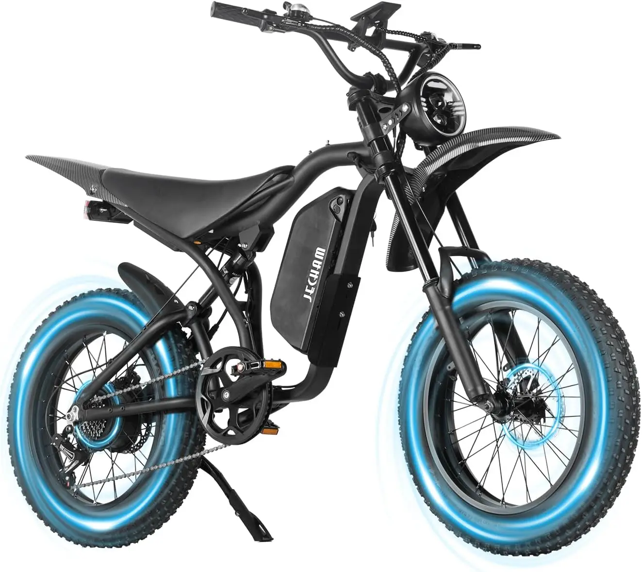 

1500W Electric Bike for Adults Teens 38mph 20x4.5 Puncture-Proof Fat Tires 80+ Miles Range Easy Setup in 30 Min Self-Contained