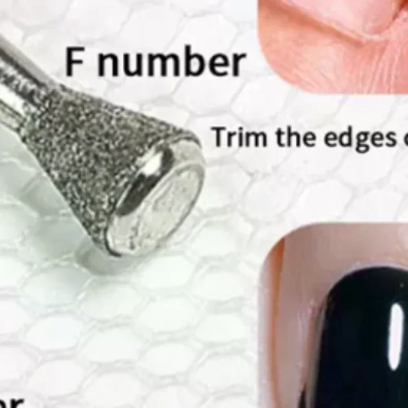 1 個ダイヤモンドフライスカッターハゲ爪ドリルビットマニキュアアクセサリードリルビット爪キューティクル除去ツール