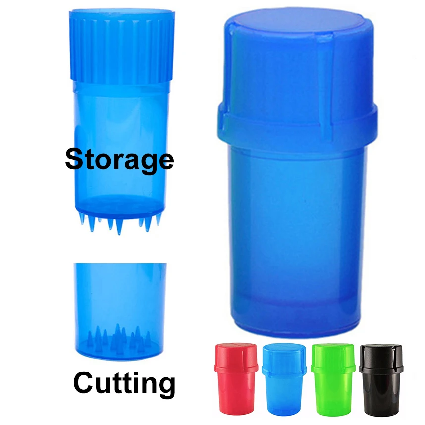 1pcs Plastic Grinder With Storage Box Function 40mm Diameter Tobacco Herb Crusher Smoke Grinders Smoking Accessories Amoladora - view 2