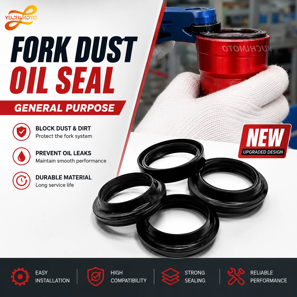 Motorcycle Motocross Absorber Front Fork Dust Oil Seal For Ducati Scrambler 800 803 2015 2016 2017 2018 2019 2020 2021 2023 2024