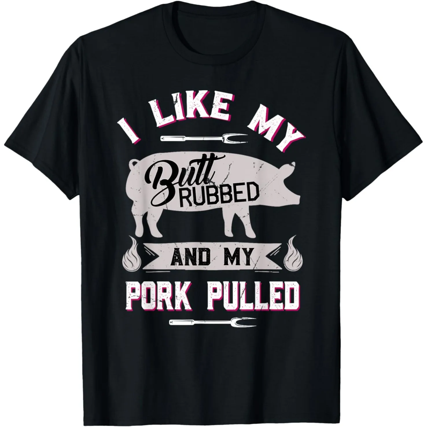 Lustige Pork Rub Grafik-T-Shirts BBQ Barbecue Herren Damen Reine Baumwolle Humor Streetwear T-Shirt Kurzarm Unisex Lockere Kleidung – Detail 2