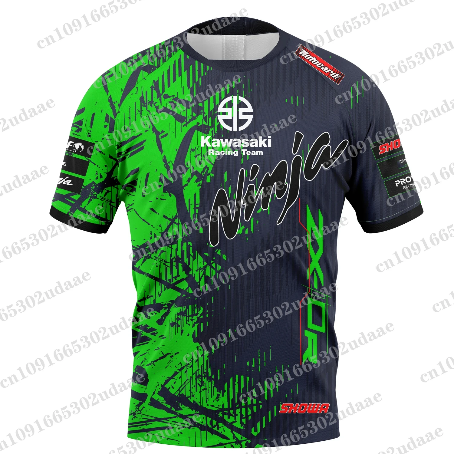 2024 New Kawasaki Racing Motorcycle Race Men\'s and Women\'s Summer Enthusiasts 3D Printed Breathable Casual T-shirt ZX-10RR Model