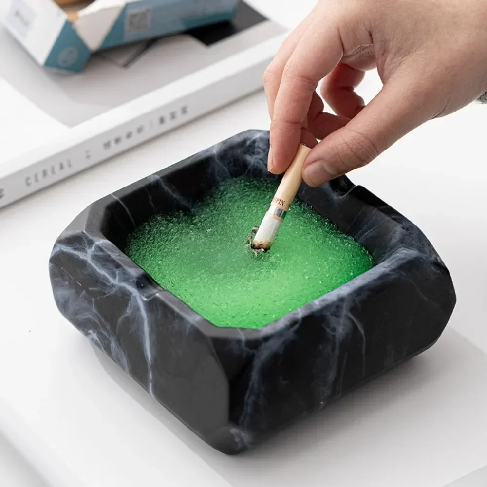 New Water Transfer Printing Square Ashtray Ceramic Home Creative Personality Hotel Club Internet Cafe Gift