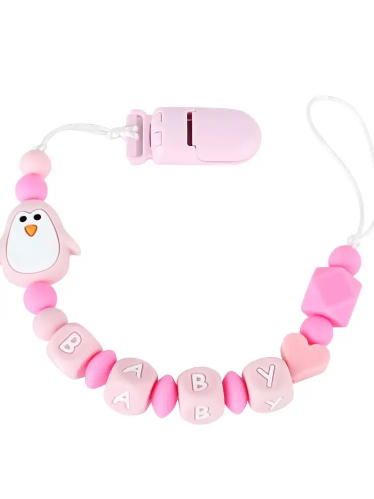 Perles en silicone avec lettres pour bébé, alphabet anglais TeWindsor, qualité alimentaire, clips de sucette bricolage, accessoires de perles, 10