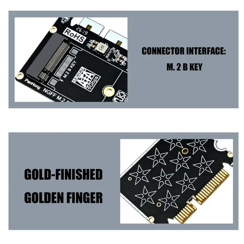 Y1UB M.2 NGFFs B 2242 To SATA3.0 Bridge For System Boot Disk In Bios Mode