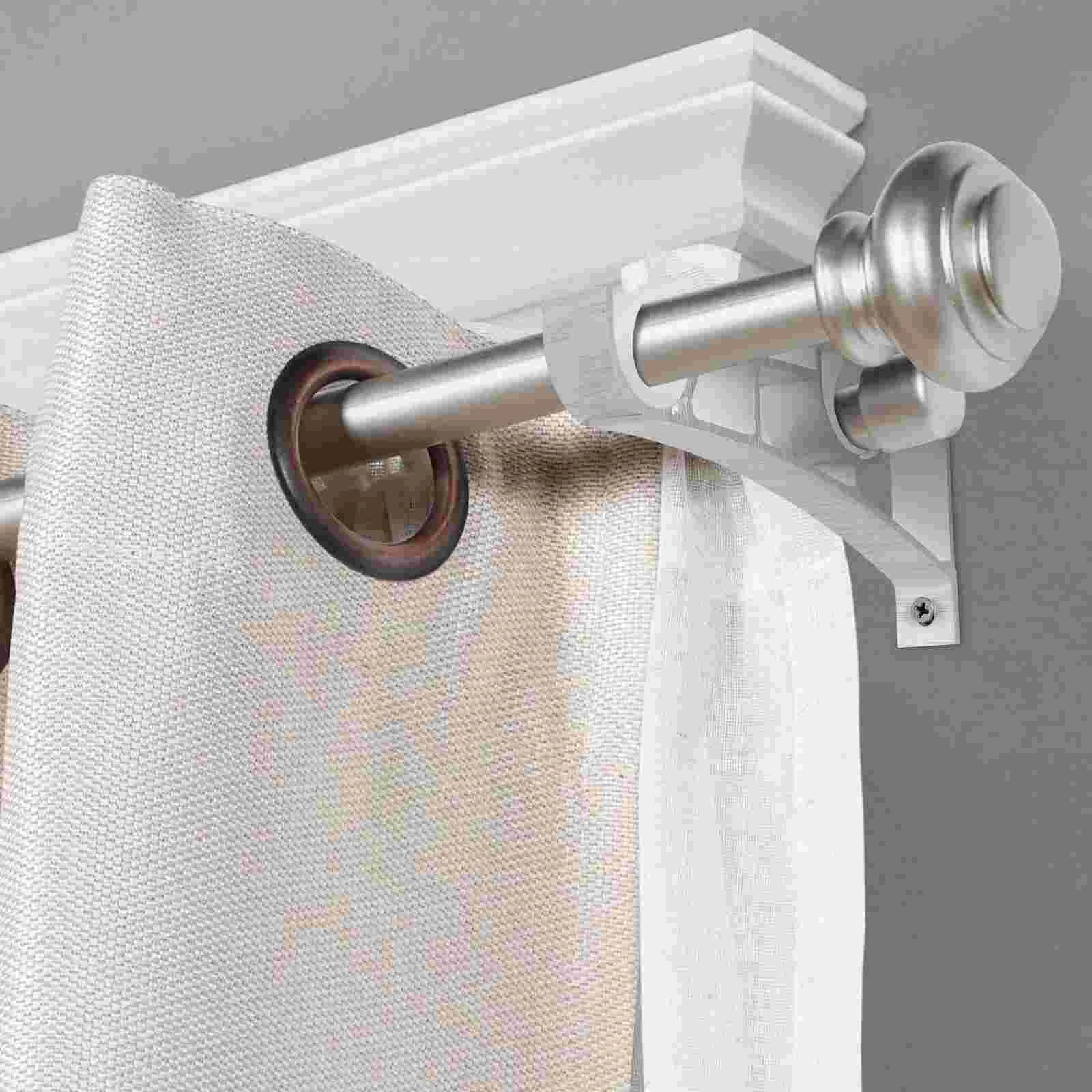 Double Curtain Rod Ceiling Mount Rods Accessories Venetian Blinds Curtains Holders