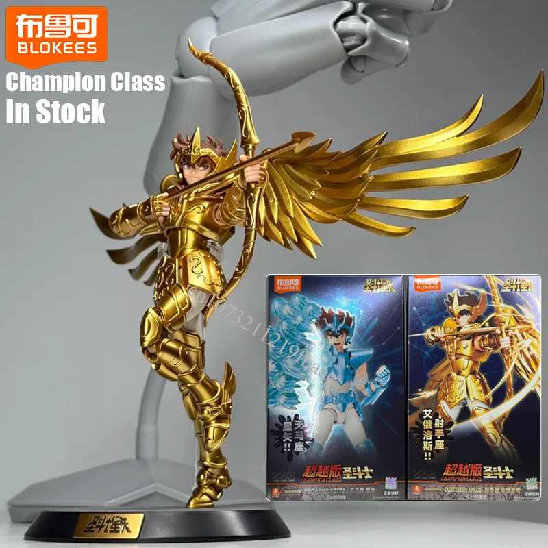 

Original Blokees Saint Seiya Action Figure Aiolos Toy Pegasus Assembly Model Kit Figure Scorpio Milo Leo Aiolia Aries Mu Model