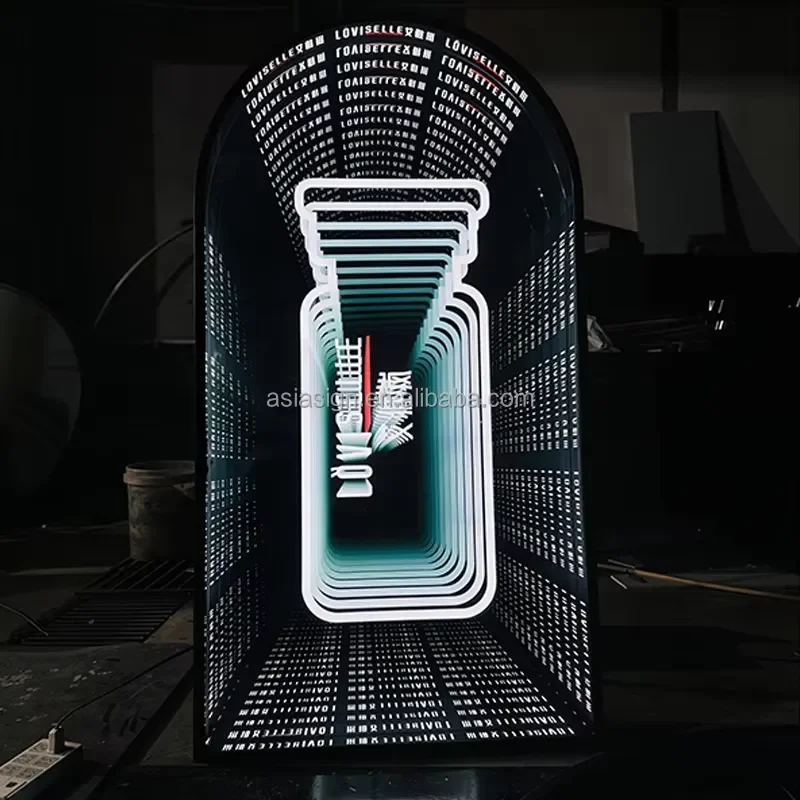 Wholesale Custom 3D Deep Infinity LED Mirror with Custom Pattern Waterproof for Office Wedding Lighting Decor