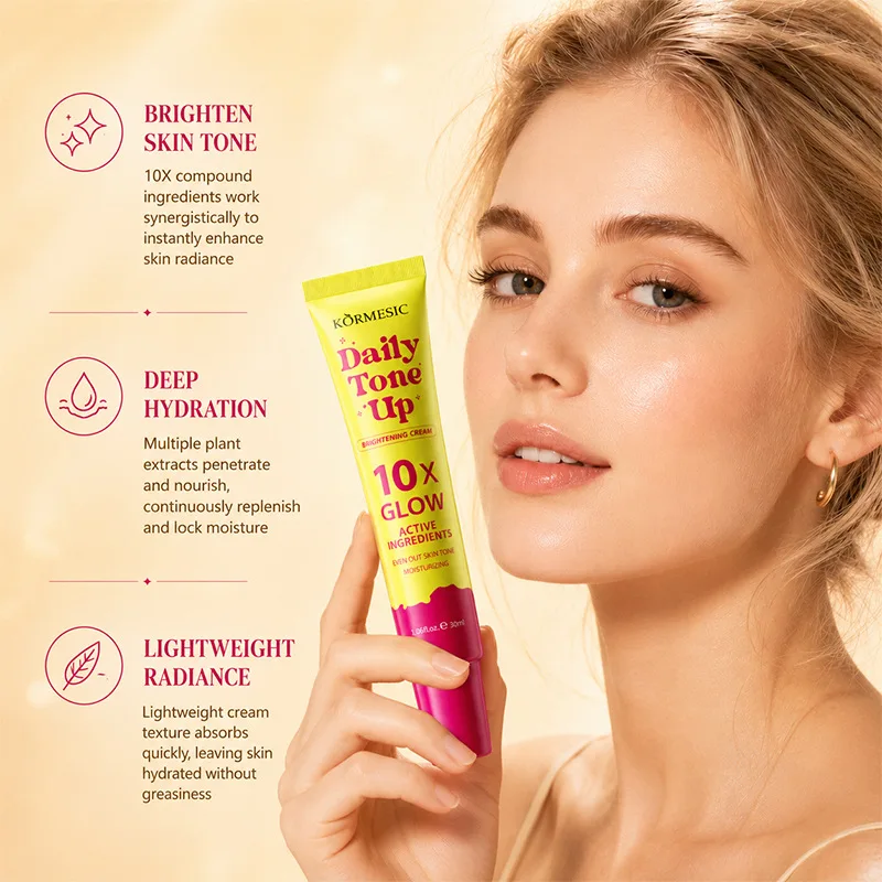 1/3PCS Face Cream Daily Tone-Up | Glow Lightweight Moisturizer with Active Ingredients Even Skin Texture Care for All Skin Types