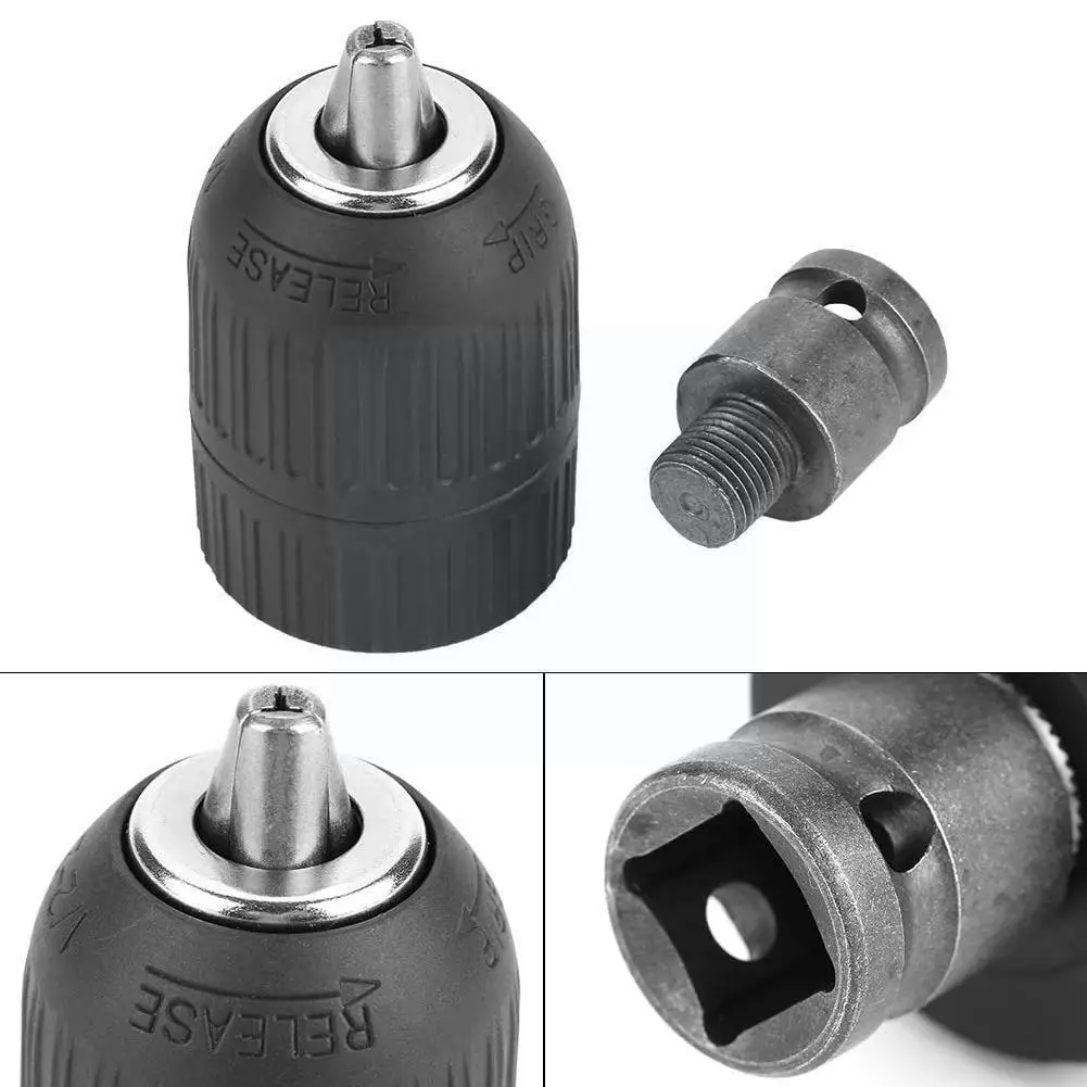 10/13mm Drill Chuck Adapter Convert Impact Wrench Into 1/2