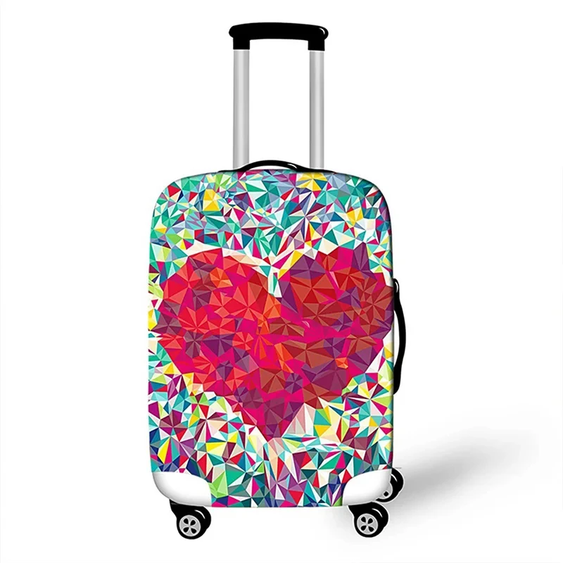 Geometry Pattern Luggage Dust Cover Thicken Elasticity Luggage Protctive Cover for 19-32 Inch Suitcase Cover Travel Accessories