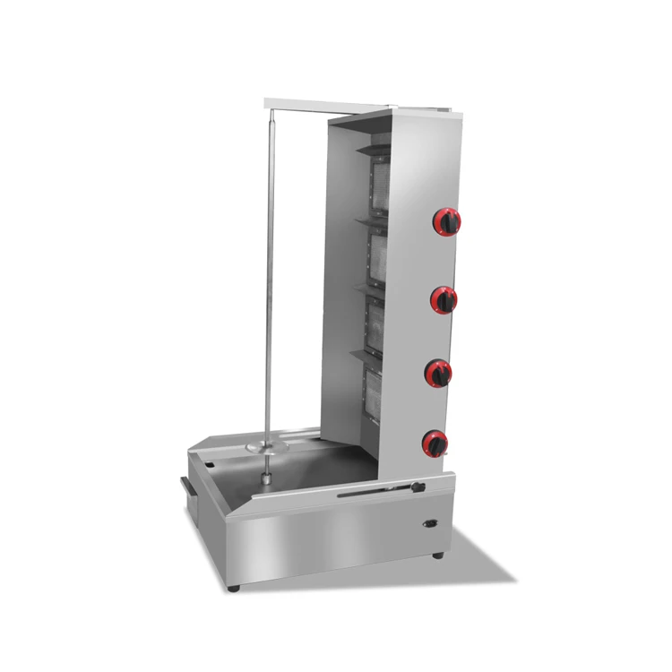 for High Quality Commercial Baking Kebab Machine 3 Burner Chicken Gas Shawarma Grill For Sale