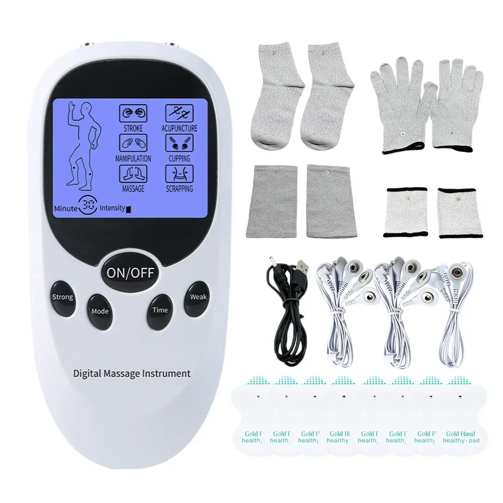 EMS Tens Machine Muscle Stimulator Full Body Relaxation 6 Modes Pulse Therapy Massage Neck Back Meridian Physiotherapy Device