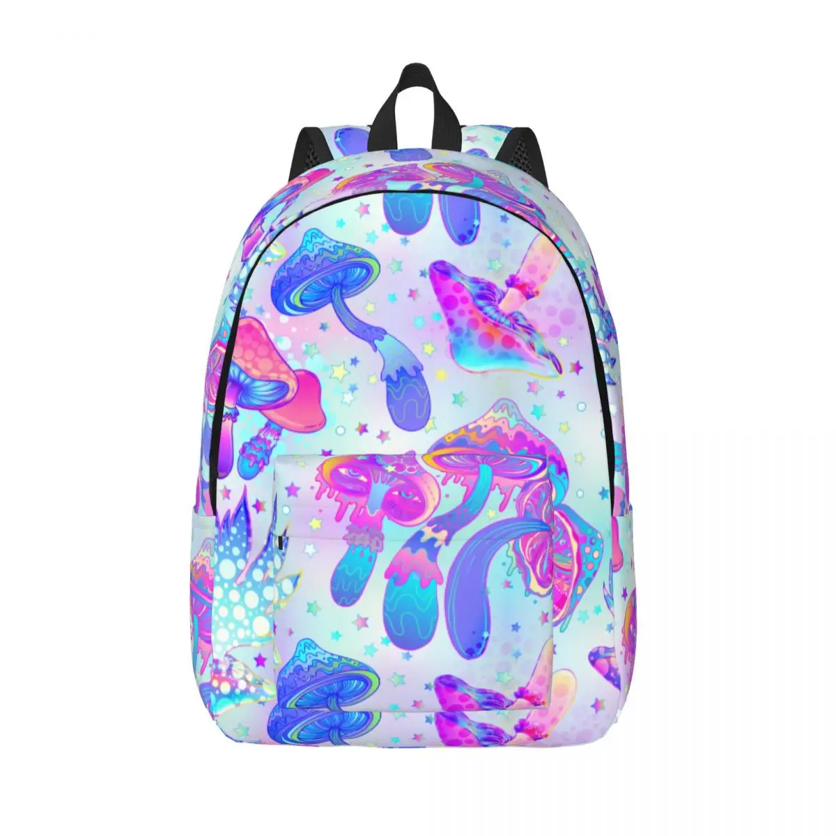 

Psychedelic Mushrooms Backpack for Men Women High School Hiking Travel Daypack Magic Hippie Laptop Computer Canvas Bags Durable