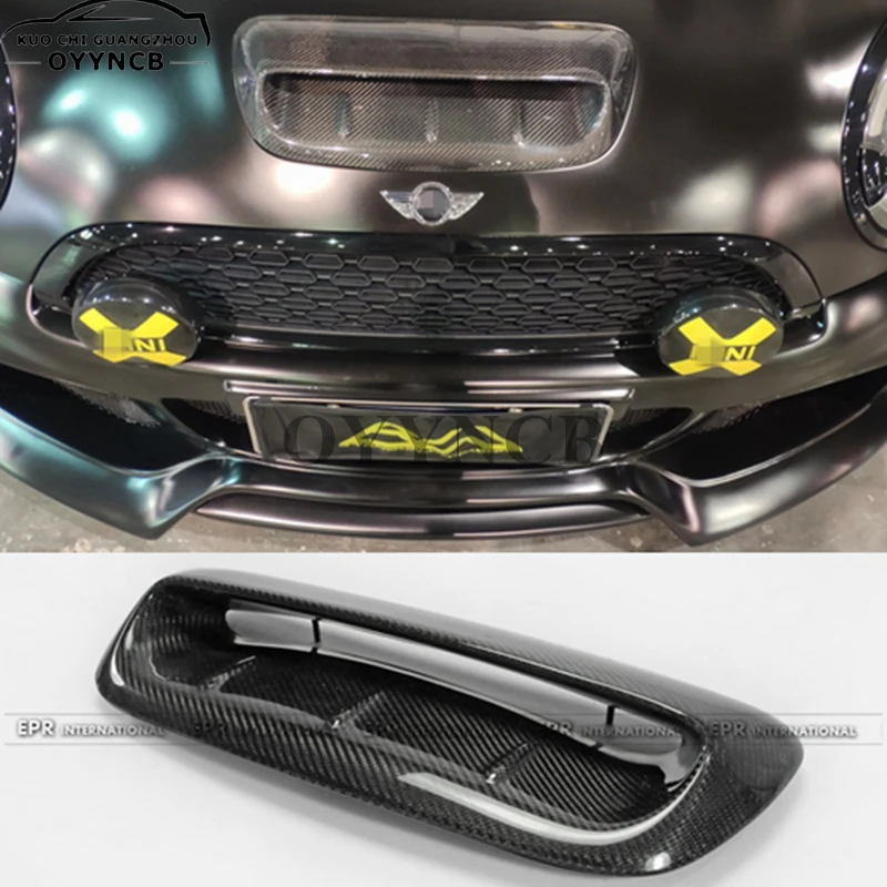 

For Mini Cooper S R56 2007-2014 V Front Engine Air Hood Hood Scoop Vent Cover Real Carbon Fiber/Forged Carbon Outlet Mask