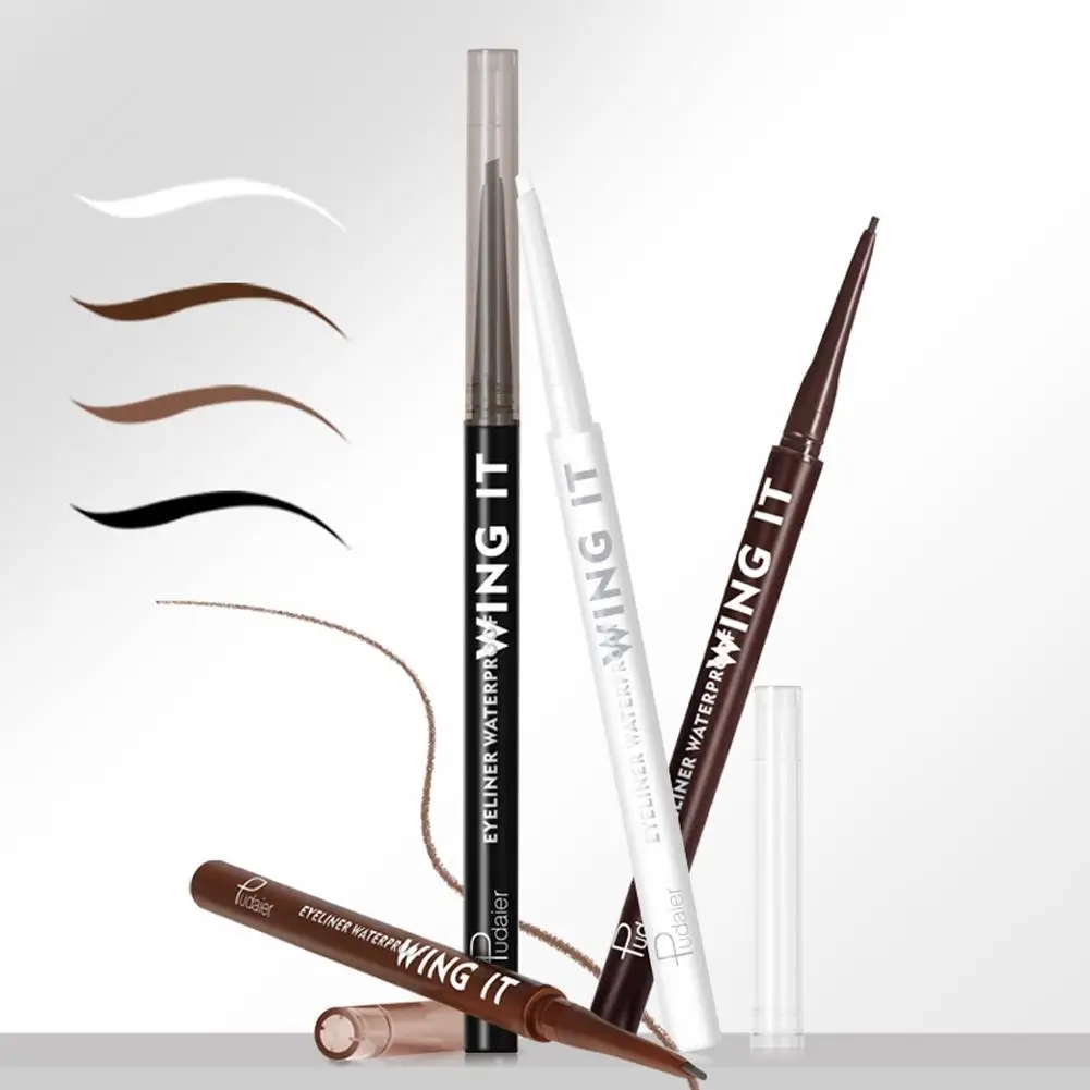 Black Liquid Eyeliner Waterproof Long Lasting Eye Liner Cosmetic Not Bloom Natural Pencil Tools Drying Liquid Pen Eyeliner G8X0
