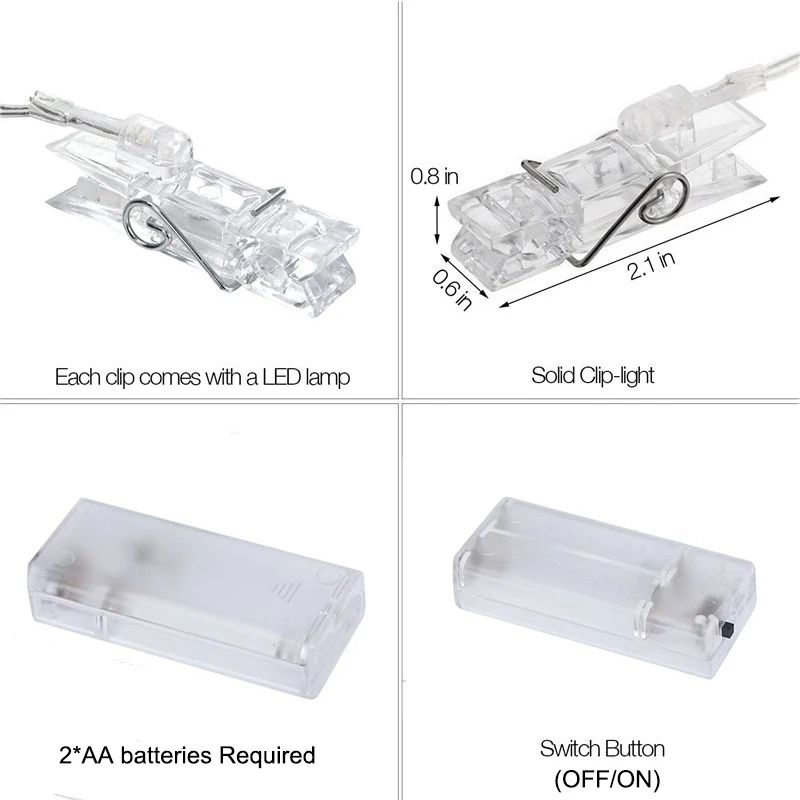 3M LED ストリングフェアリーライト フォトクリップ ガ - Lighting Room Decor Photo のレビューと価格
