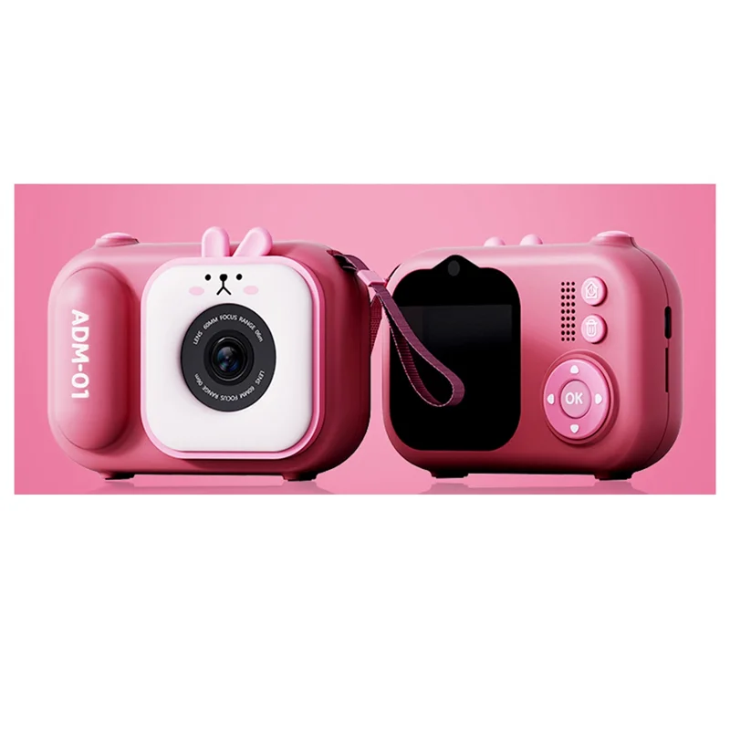 2MP 1080P Cartoon Cute Kids Camera Interest Development Video Camera for Children Birthday Gift Digital Camcorder(B)