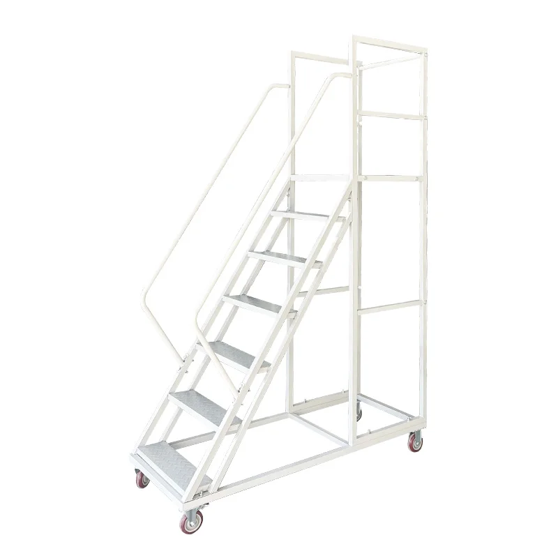 

Warehouse Climbing Car Supermarket Mobile Fence Platform Pick up Ladder Warehouse Wheel