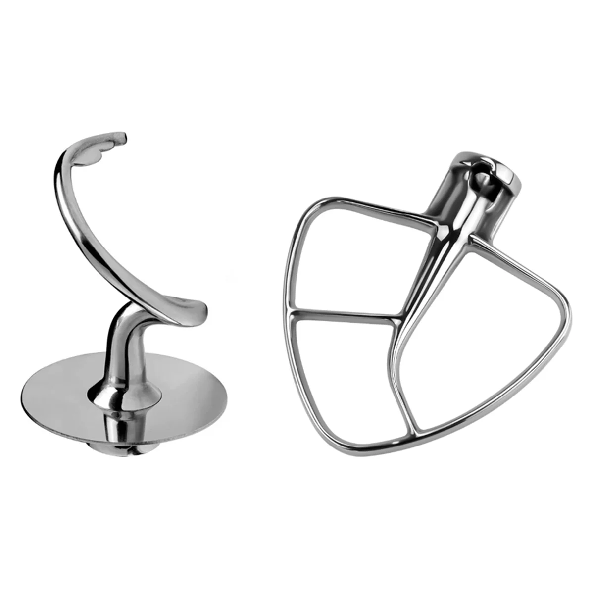 Stainless Steel Flat Beater Dough Hook for 4.5-5 Quart Tilt- Stand Mixer Aid Attachments-T33C