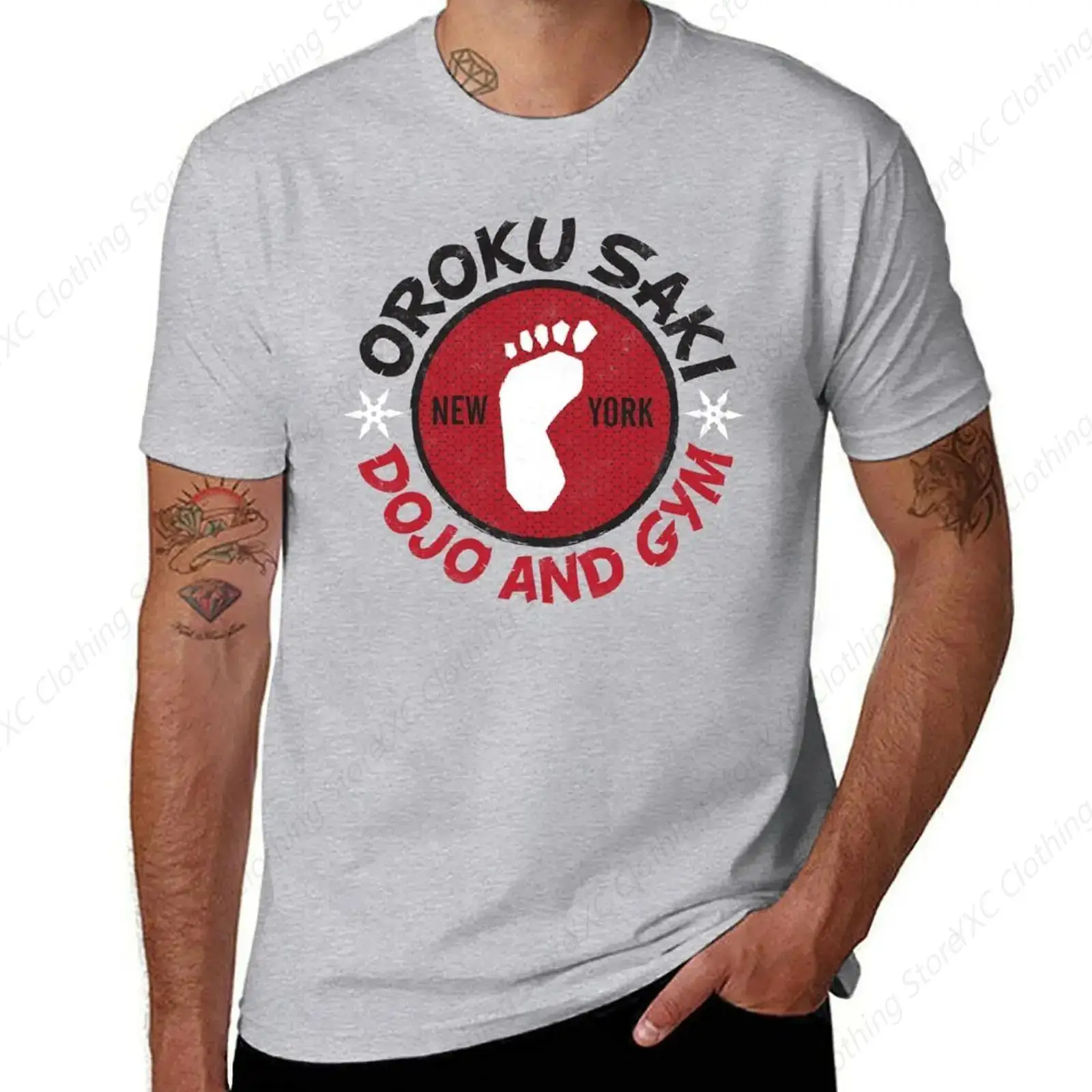 Oroku Saki Dojo men's T-shirt- Short Sleeve Crew Neck Soft Fitted Tees S - 6XL Fresh Classic Basic Tshirts