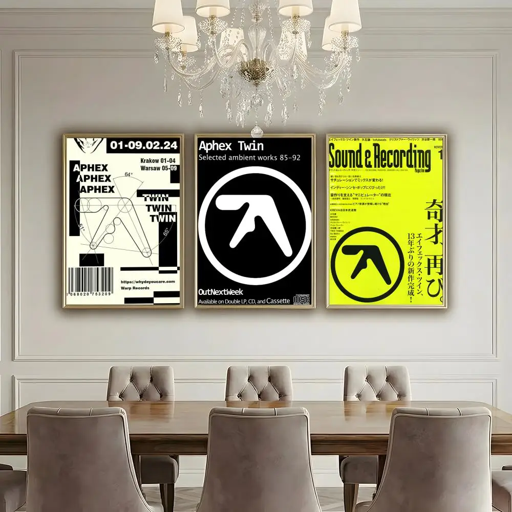 DJ A-Aphex T-Twin Cool Album Poster HD Waterproof High-Toughness Self-Adhesive Wall Decor Universal