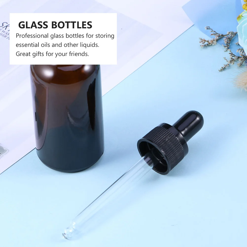 

10Pcs Small Glass Essential Oil Bottles Dropper Refillable Portable Leakproof for Perfume Samples Aromatherapy