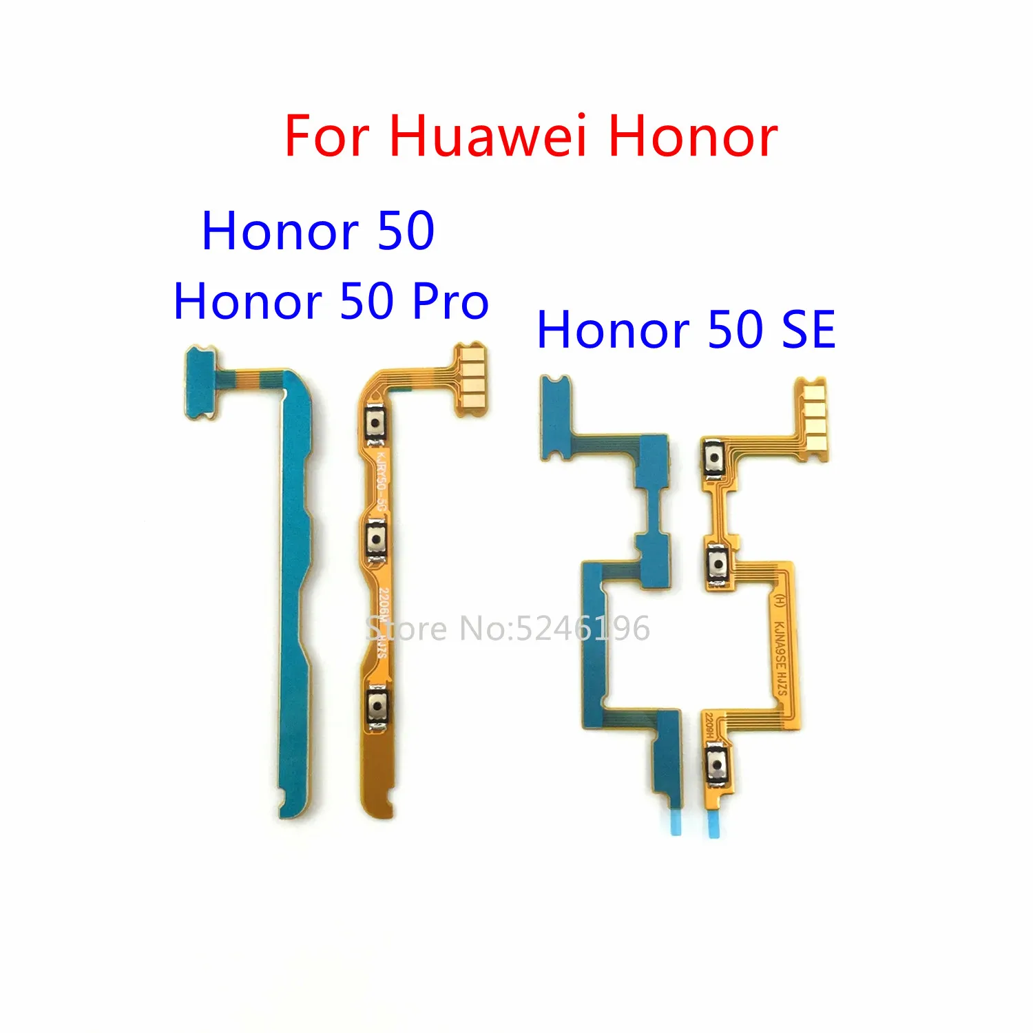 1pcs Power On / Off key Mute Volume Button Ribbon Flex Cable For Huawei Honor 50 Honor 50 Pro Honor 50 SE Replace Part.