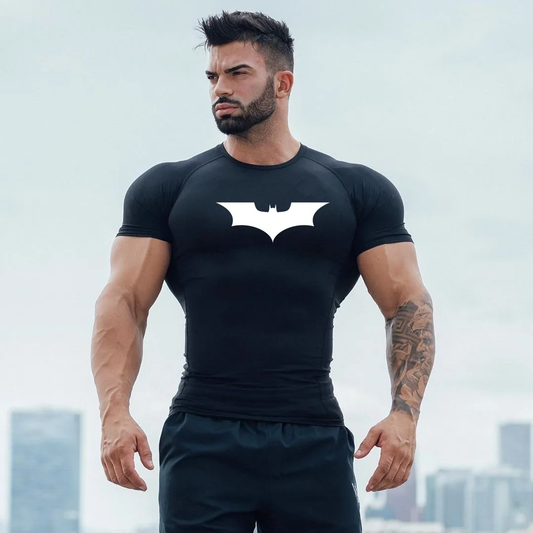 High quality spandex Spartan Men Running T Shirt Quick Dry Fitness Shirt Training exercise Clothes Gym Sports Shirts Tops