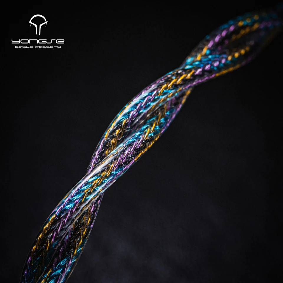 Yongse Neonova Pure Silver+Silver Plated Single Crystal Copper Coaxial Structure Earphone Cable