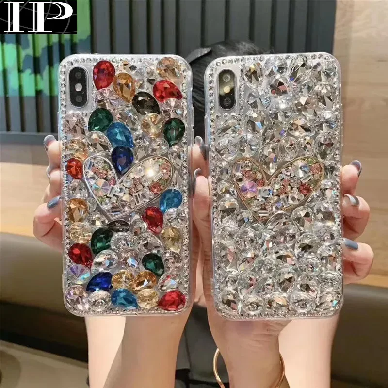 Note 20 Ultra Luxury Crystal Rhinestone Cases For Samsung Galaxy A32 A21S A31 M31 M51 Funda Clear Diamond Telefon Back Coque