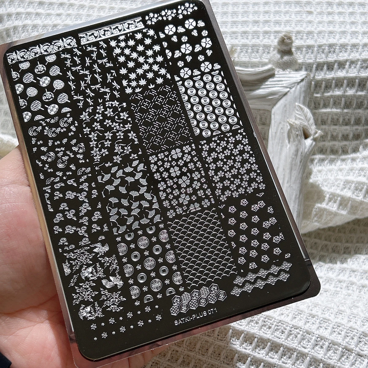 

Nail Art Stamping Plate Stamping Steel Plate Beginner-Friendly No-Painting Nail Decoration Template Floral Pattern Ancient Style Texture Pattern Stamping Gel Nail Polish Mold Nail Stamping Template Transparent Transfer Silicone Stamping Steel Plate Nail A