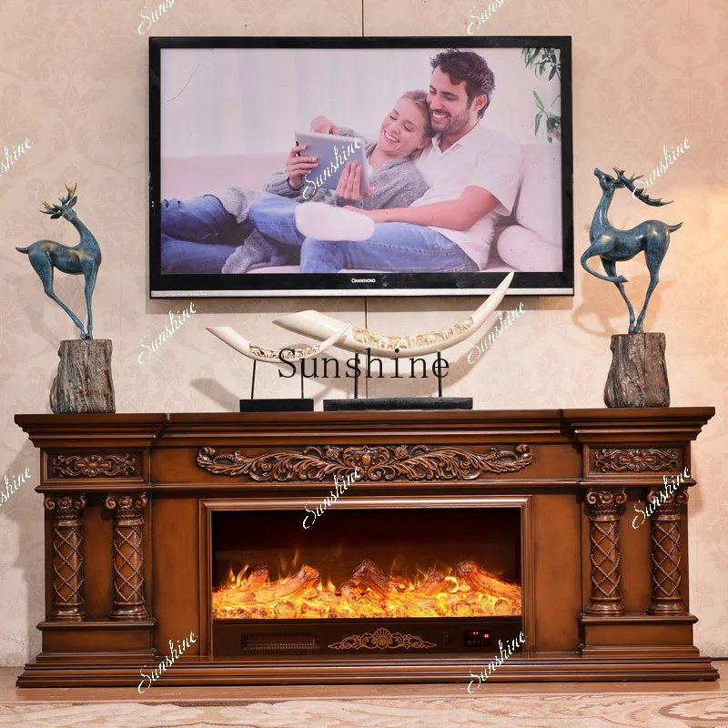 

FT 1.2/1 5/1.8/2.2 meters European decorative cabinet solid wood heating electric fireplace core simulation fire