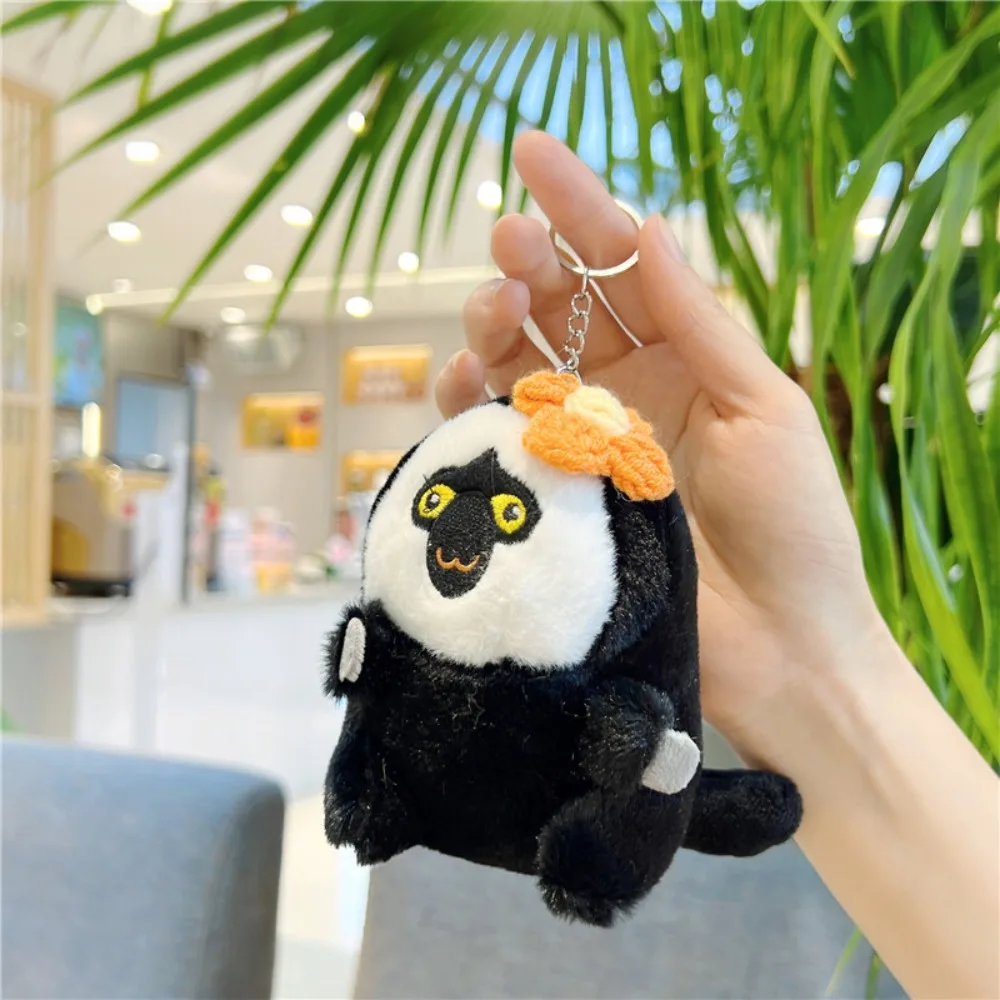 سلسلة مفاتيح قرد كرتونية إبداعية ، حلقات مفاتيح رائعة ، لعبة دمية ناعمة من القطيفة ، ديكور لطيف ، قلادة حقيبة ظهر