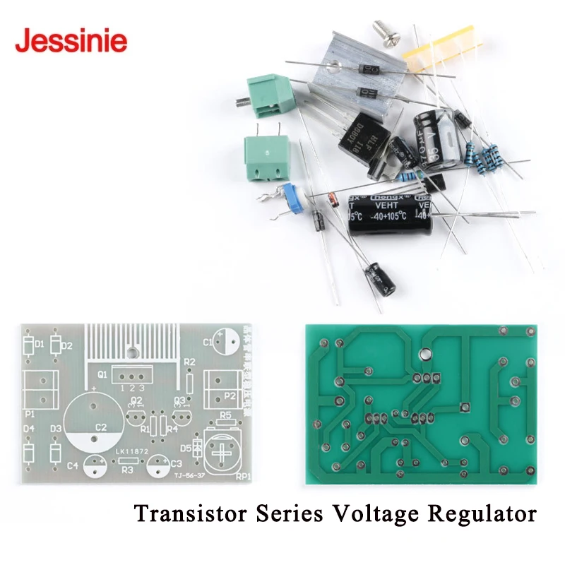 5Pcs/1pc Transistor Series Voltage Regulator Kit Companion Guide Electronic Assembly Training DIY Experiment Kit