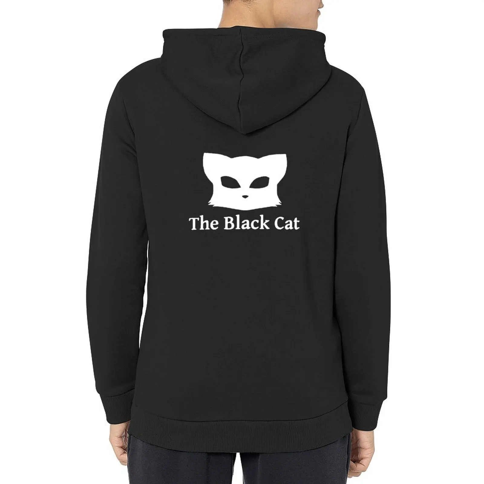 The Black Cat - VRchat - VR هوديي الملابس الكورية ملابس رجالية مقنعين قميص الخريف الرجال هوديي كبير الحجم