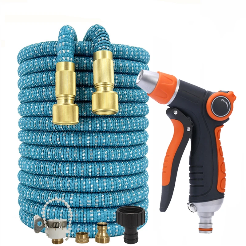 25/125FT Gardening Flexible Expandable Hose High-Pressure Nozzle Water Gun, Car Wash Hose, Garden Irrigation Supplies