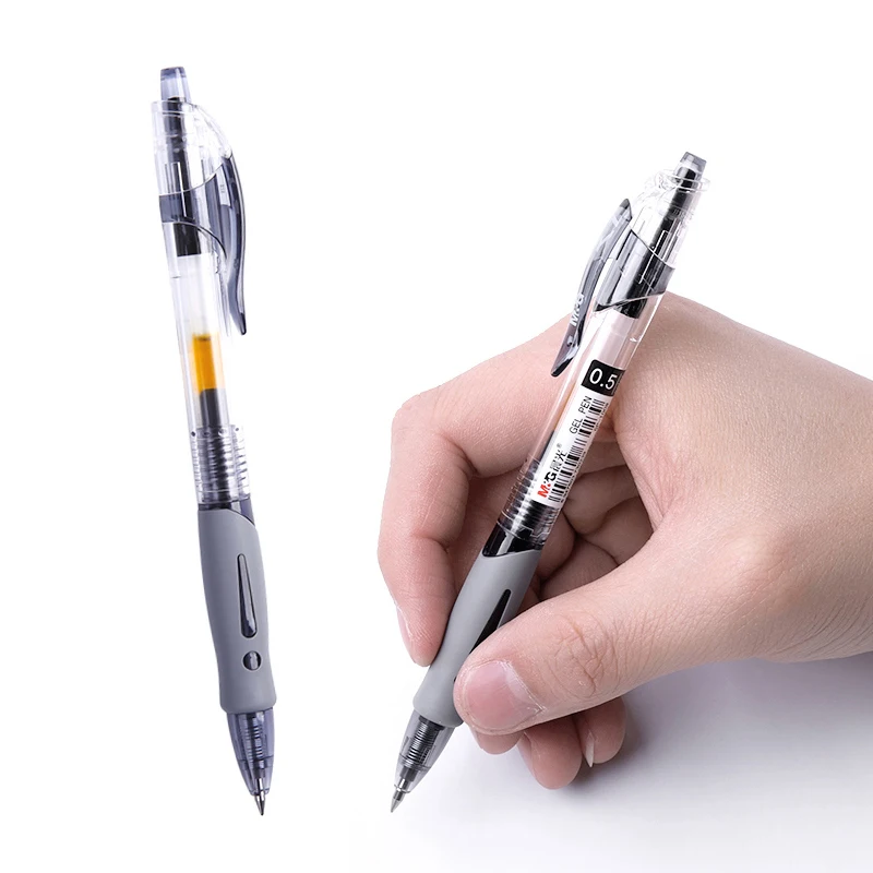 M&G Gel Pen 0.5mm Stationery Smooth Writing Retractable Ballpoint Pen & Refill Set Black/Red/Blue Ballpen School&Office Supplies view 5