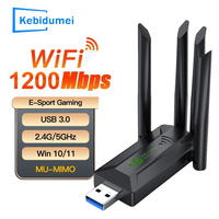 NEW 1200Mbps WiFi USB Adapter Network Card Dual Band 2.4G/5Ghz Wi-Fi Dongle 802.11AC 4 Antennas Wireless Receiver For PC Laptop