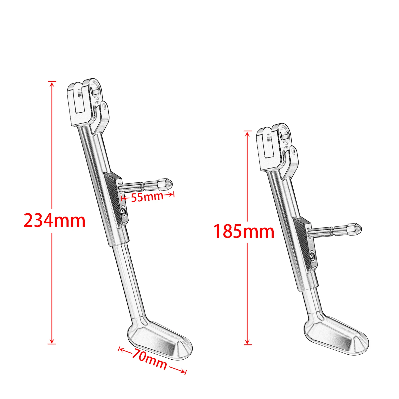 Soporte ajustable para motocicleta, pata de soporte lateral para Kawasaki Z 900 2025, accesorios de soporte de estacionamiento para motocicleta
