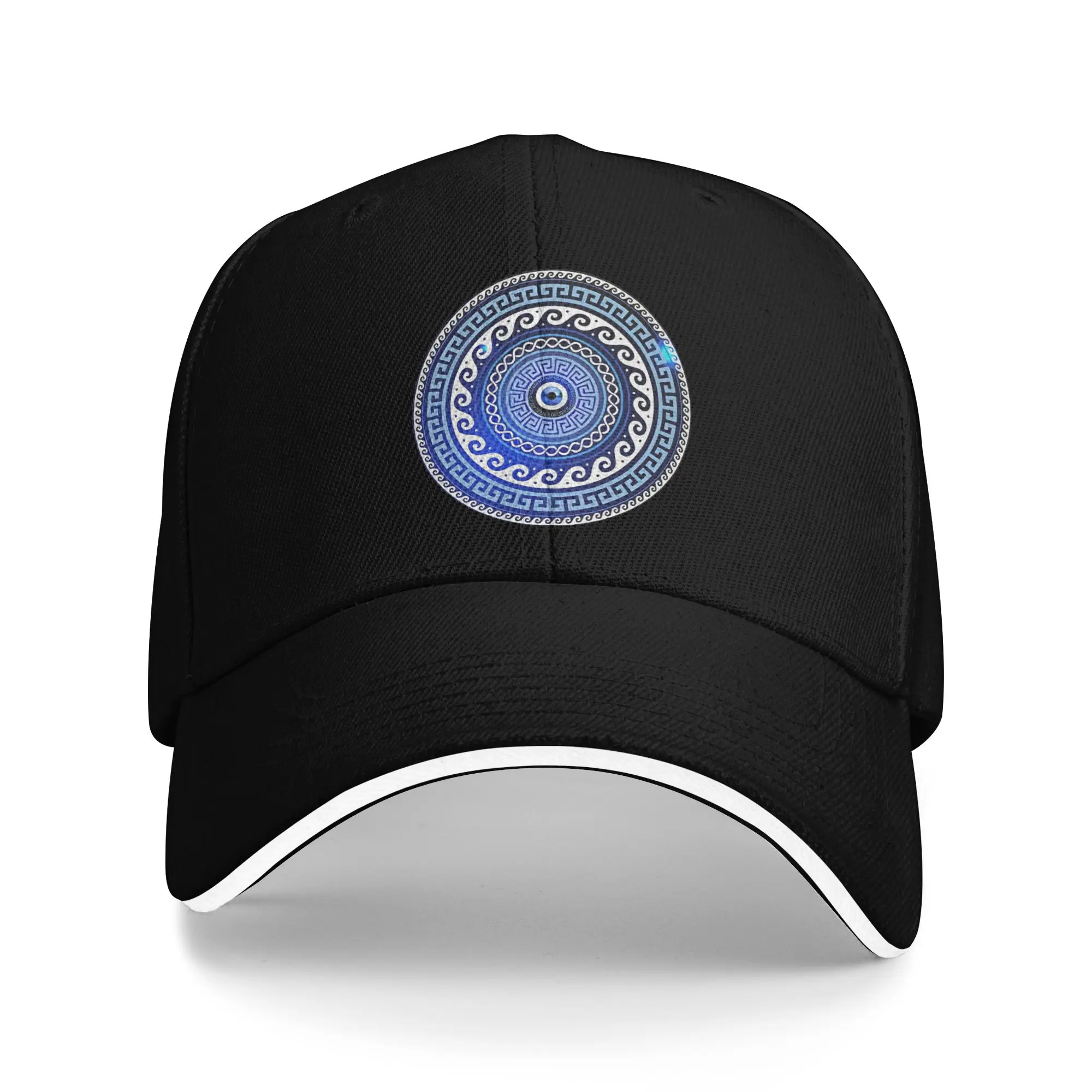 Mati Evil Eye Greek Key Patterns Yiorgos Collection Baseball Cap  Kpop Rock Hot Sale Hip Hop Hats Casual Baseball Caps
