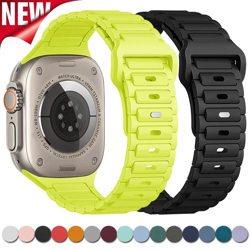 

Ремешок силиконовый для Apple Watch Band Ultra 2, мягкий браслет для Iwatch Series 9 8 7 6 SE 5 4 3, 49 мм 45 мм 44 мм 42 мм 41 мм 40 мм