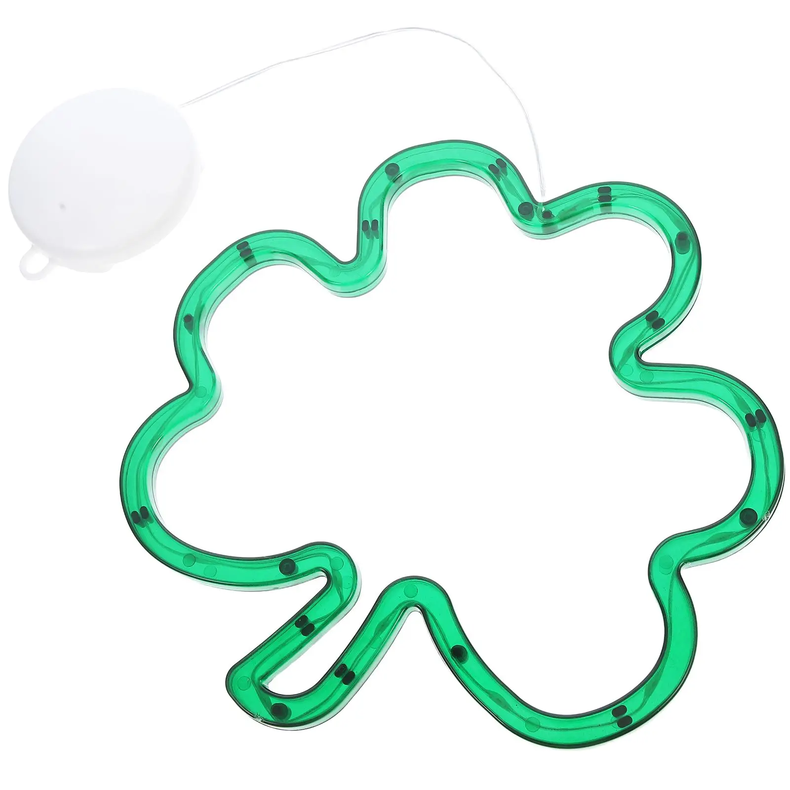 

Patrick's Day Window Lights Operated Shamrock Decor Green Holiday Party Favor Lucky Leaf Theme Wall