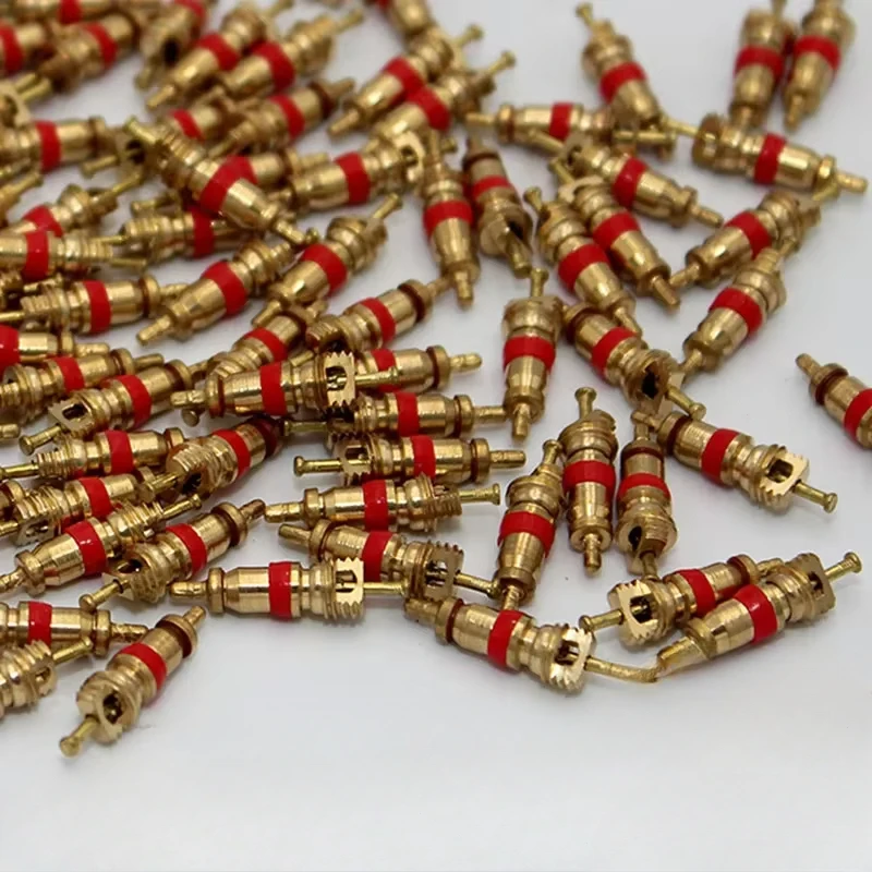 50 قطعة 19 مللي متر سيارة شنت صمام الأساسية مناسبة للإطارات الأمريكية/الولايات المتحدة صمام النحاس النقي إبرة صمام العادم سيقان العملة قطع غيار السيارات